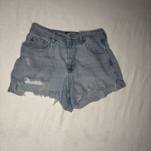 Hollister High Rise Vintage Denim Shorts Womens 26 Distressed Cutoff Frayed